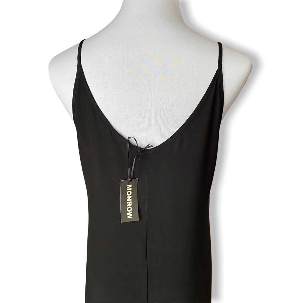 Monrow Slip Dress Maxi Back Slit Spaghetti Strap - Picture 11 of 15